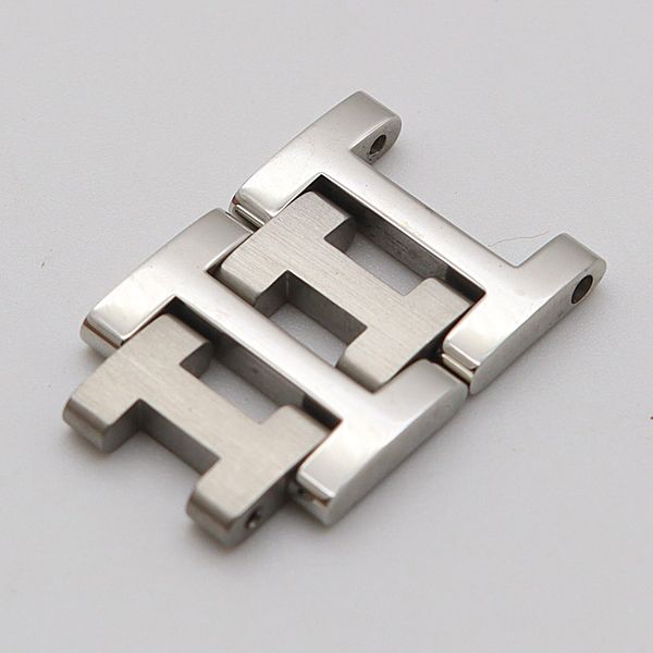 良品 エルメス 純正ベルト 2コマ 14mm用 シルバーカラー メンズ腕時計