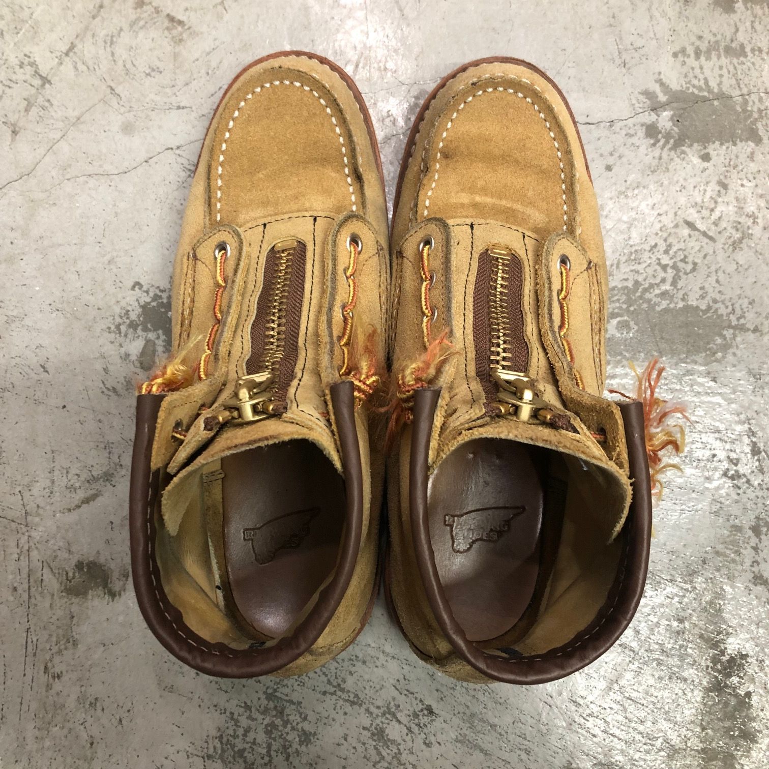 RED WING　スエード RED WING 8833 スエード レザー モック ブーツ 純正ジッパーユニット