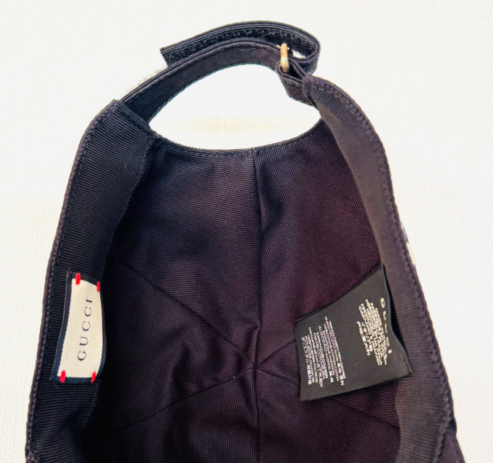 GUCCI グッチ　キャップ　LOVED Mサイズ58 GUCCI グッチ Loved ユニセックス 黒 キャップ M 58cm 帽子