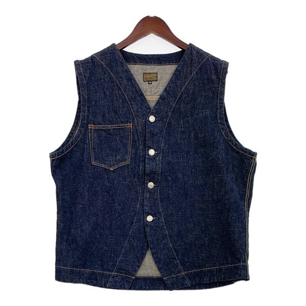 DELUX WARE 24SS DX30171 HEAT VEST for DX5017 デニムベスト アメカジ メンズ Mサイズ インディゴ デラックスウェア トップス DM15359
