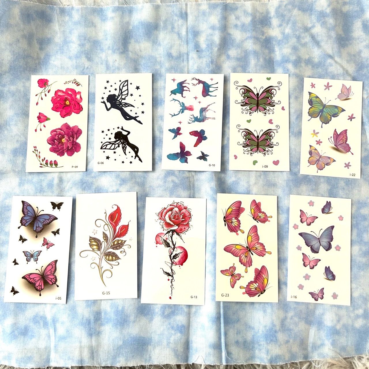 在庫処分】P❤︎10枚セットフラワー 薔薇 牡丹 フェアリー 蝶々