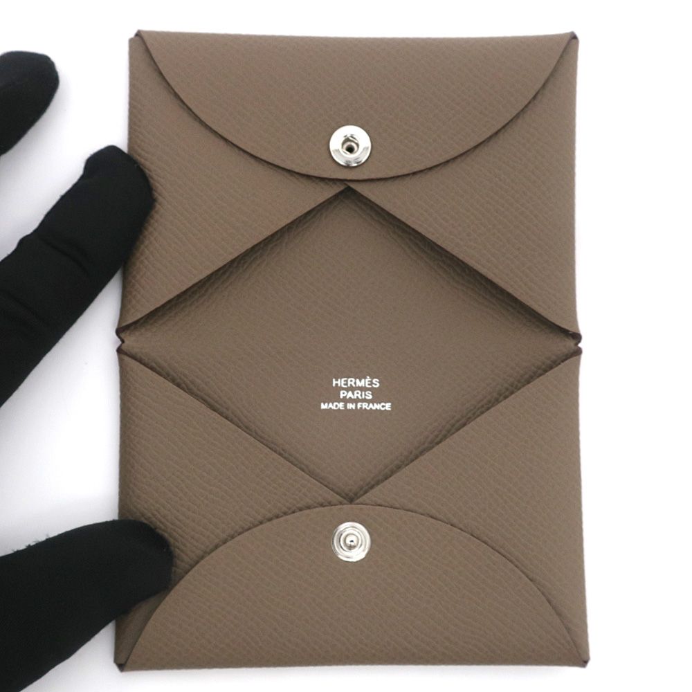 名東】エルメス カルヴィ カードケース 名刺入れ ヴォーエプソン