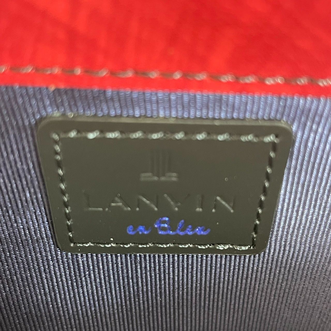 LANVIN en Bleu】ランバンオンブルー 長財布 赤 レッド × 紺 ネイビー 
