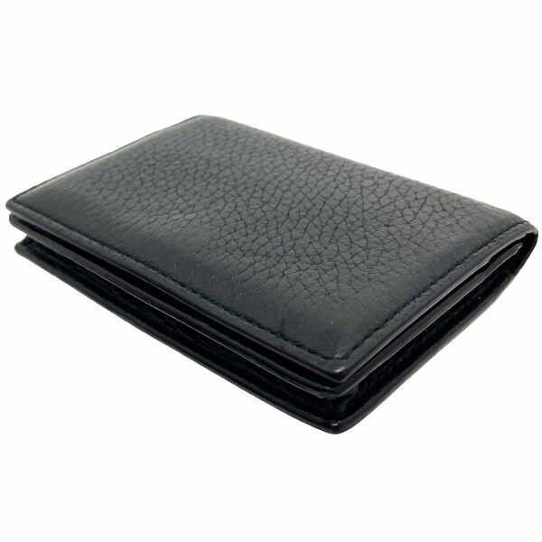 SMYTHSON ブラックレザー 名刺入れ スマイソン カードケース ロゴ 名刺入れ レザー 革 ブラック 黒
