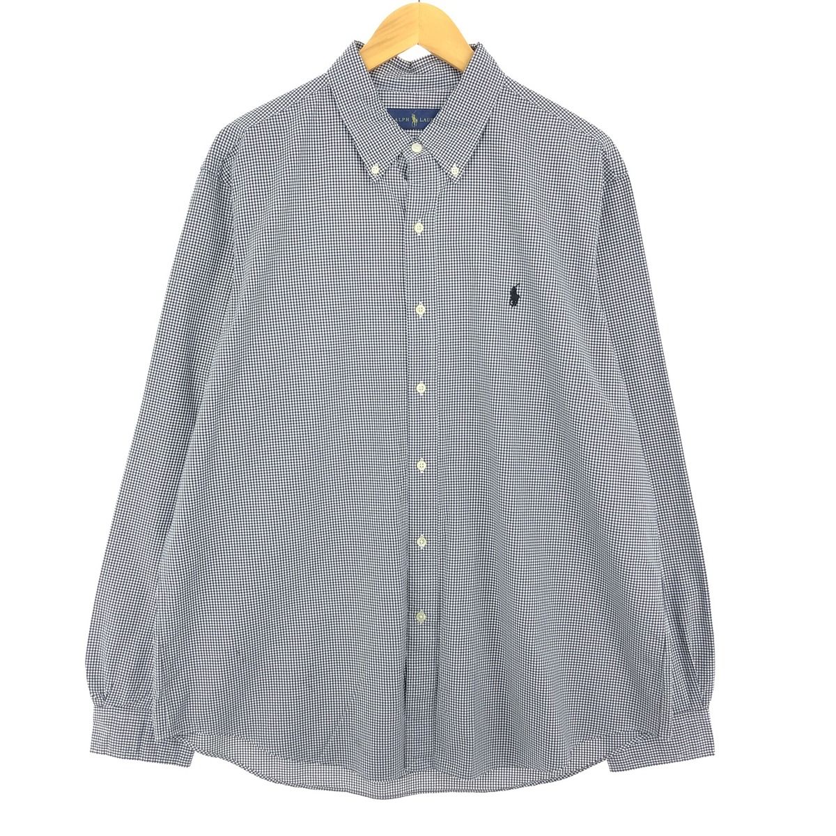 古着 ラルフローレン Ralph Lauren  ギンガムチェック 長袖 ボタンダウンチェックシャツ メンズXL/eaa442674