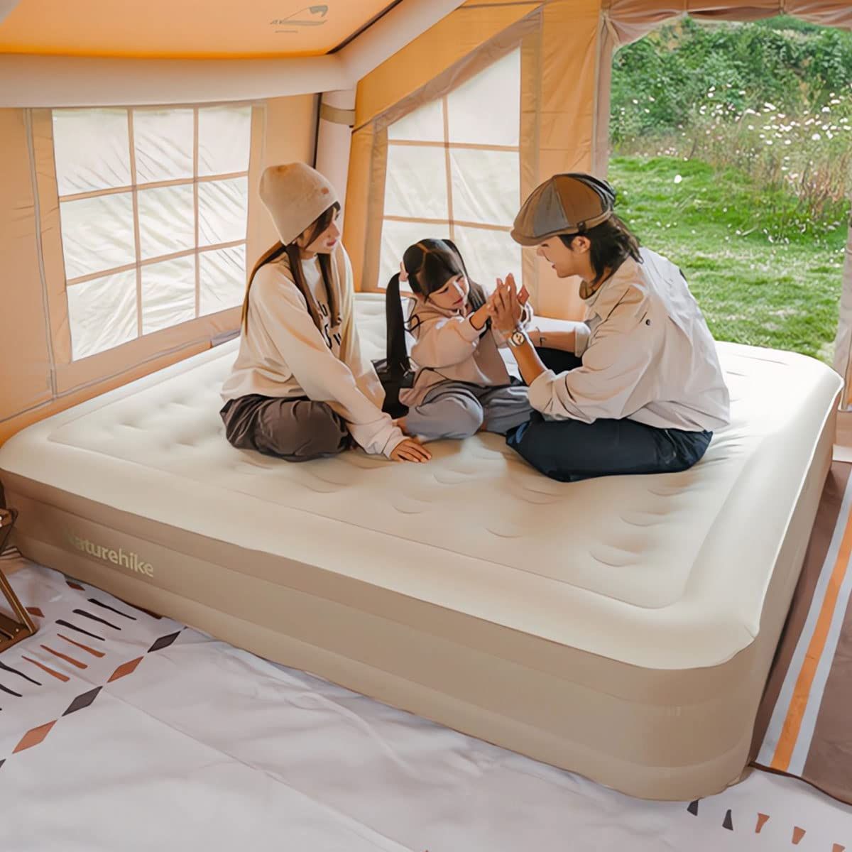 Naturehike エアーマット令和5年新作　電動ポンプ内蔵 キャンプ 3人用 Naturehike エアーマット電動 ポンプ内蔵 厚手30cm【5cm高反発