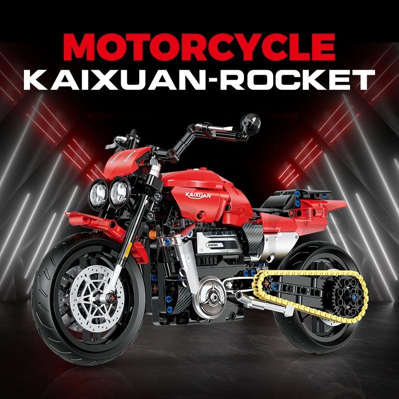 Block Triam Rocket Cruiser 578PCS Motorcycle Motorcycle Toy Educational Toy Model Kids Toy Assembly