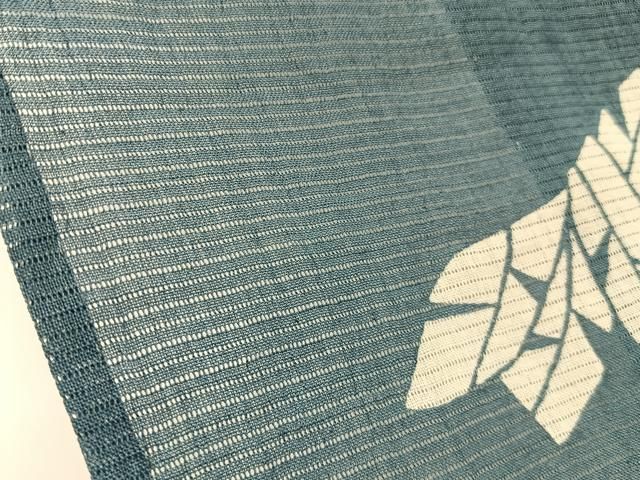 平和屋着物＊夏物 小紋 絽 草葉文 未使用 BAAU3482hj