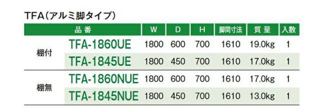 クーポン配布中-スーパー 対象 TFA フォールディングテーブル アルミ脚タイプ