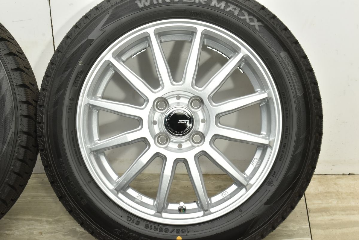 バリ溝 LCZ012 15in 5.5J 43 PCD100 ダンロップ ウィンターマックス WM02 165 65R15 タフト デリカD 2 ソリオ ハスラー TRITUETUBI_COM