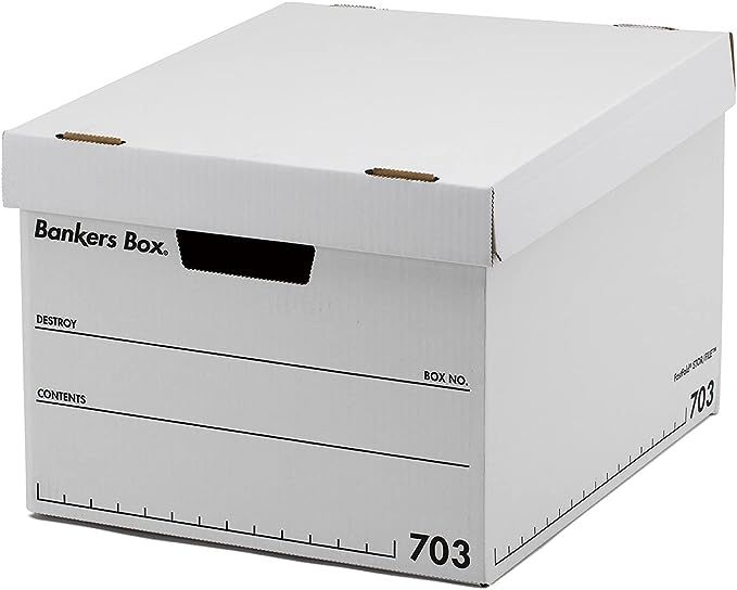 A4 黒 フェローズ バンカーズボックス 703S 白/黒 3個1セット 収納ボックス Mサイズ ふた式 1005901 ::14768  MIYABI メルカリ