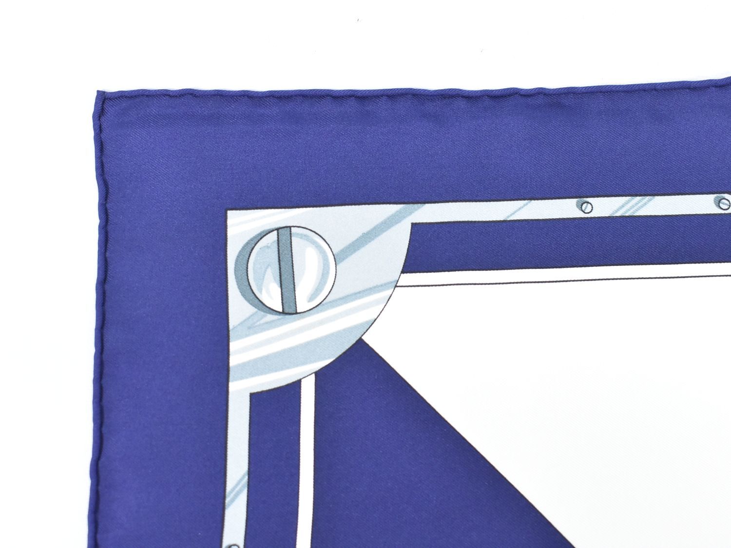 本物 エルメス HERMES スカーフカレ カレ90 SEXTANTS 六分儀 ショール