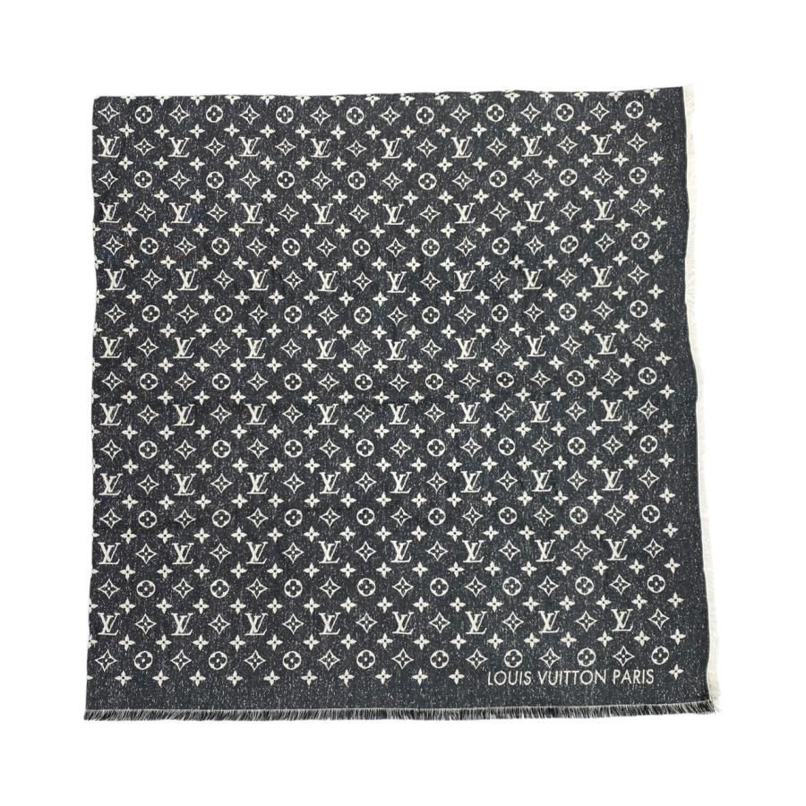 ☆E3048 ルイヴィトン ストール ショール・モノグラム デニム M71378  