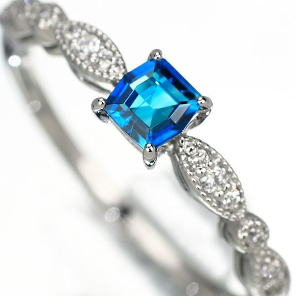 新品 Pt950 希少宝石品質 ジンバブエ産ユークレース ダイヤモンド  