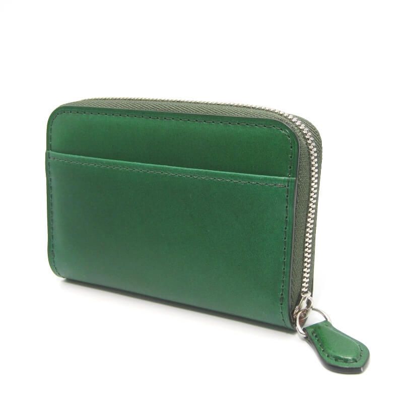 ♥ Flathority フラソリティ 小銭入れ FM711 水染 オイルコードバン ミニ財布 コインケース 日本製 グリーン 28011132