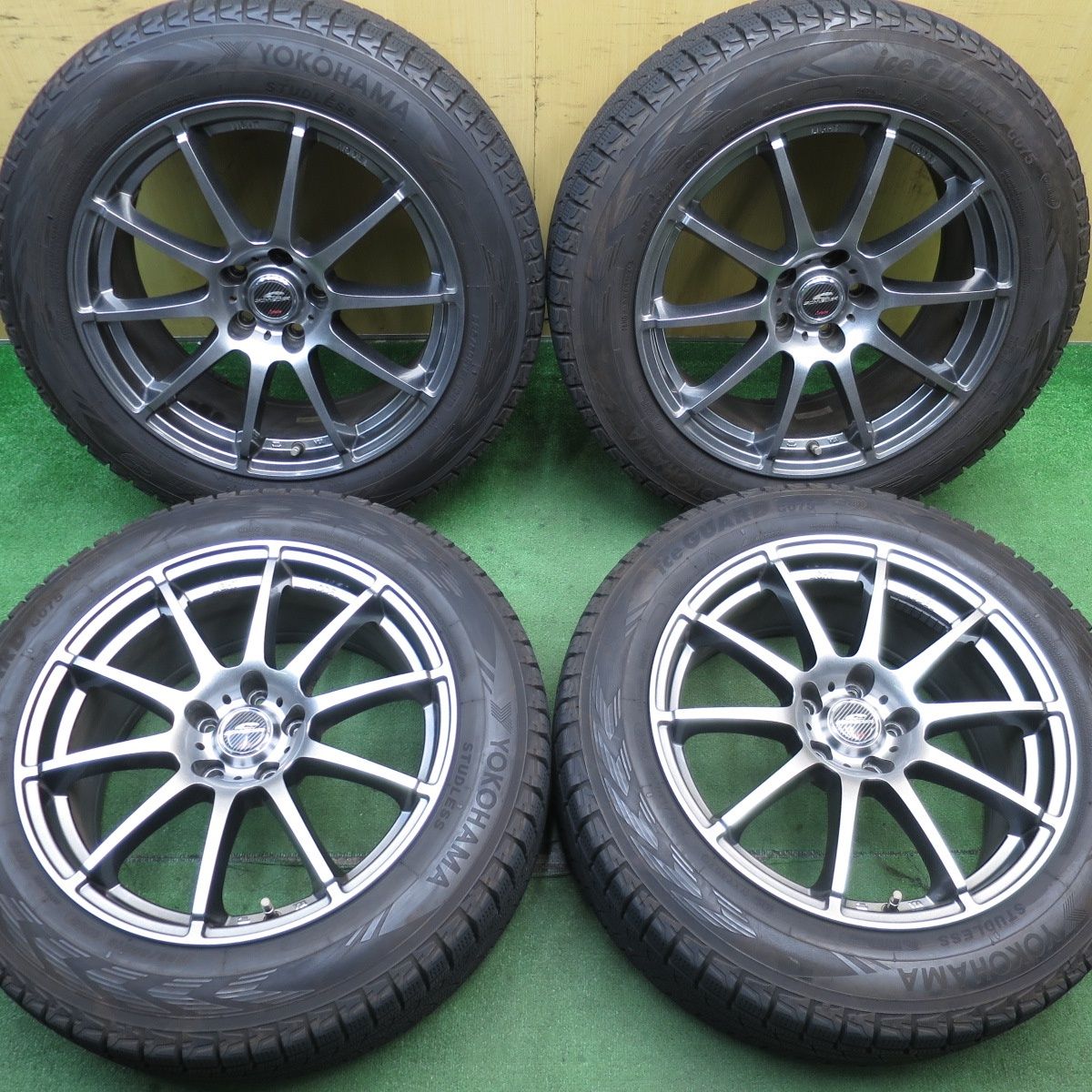 バリ溝 キレイ 9分 スタッドレス 225|60R18 ヨコハマ アイスガード G075 SCHNEIDER ATECH シュナイダー 18インチ PCD114.3|5H 5053005NJス