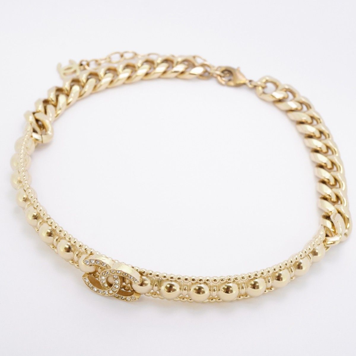 5jib0621 シャネル チョーカー ココマーク GPメッキ ラインストーン シャンパンゴールド レディース FORTGASGNV_COM_BR