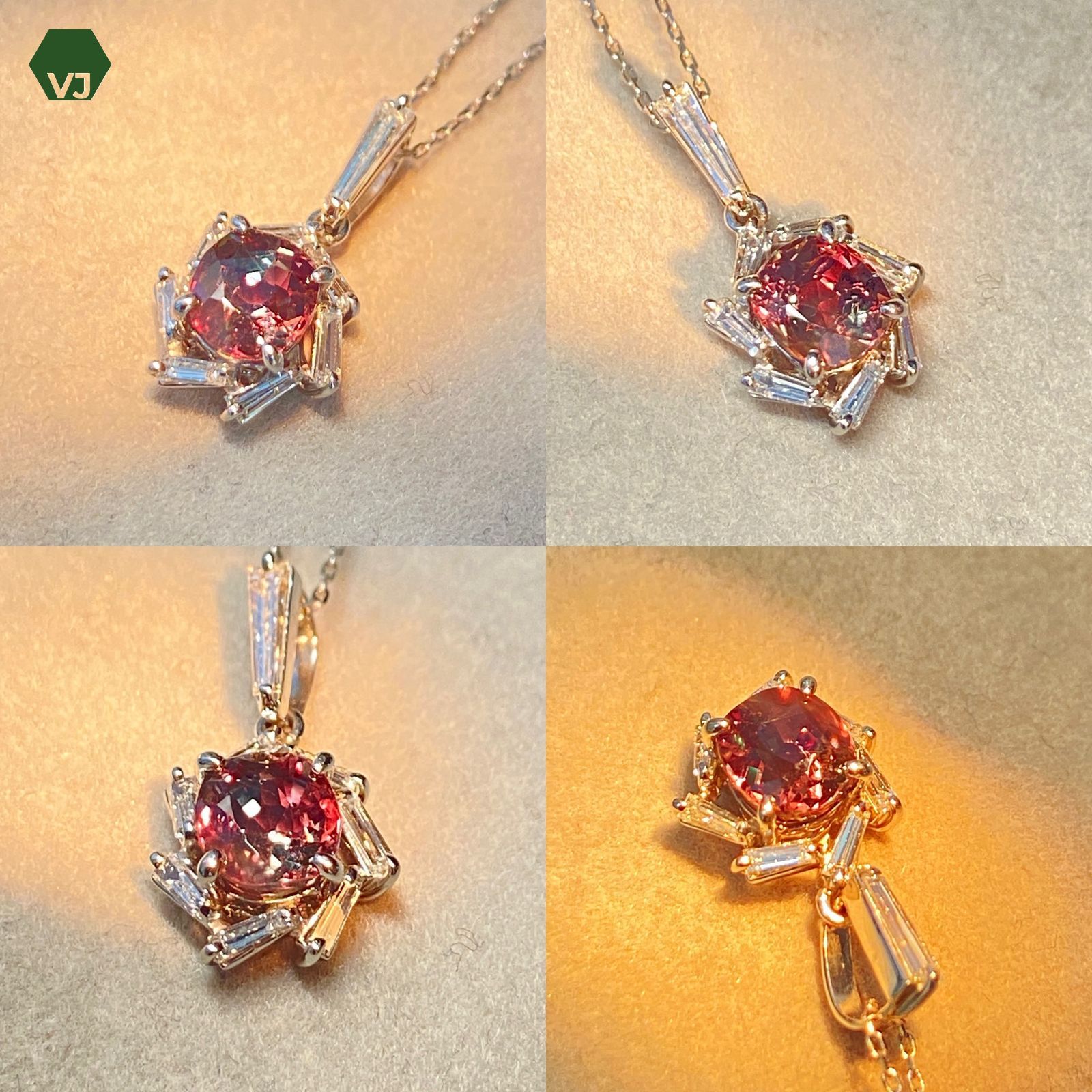 16-37】アレキサンドライト ダイヤモンド ネックレス 1.14ct D0.31ct 
