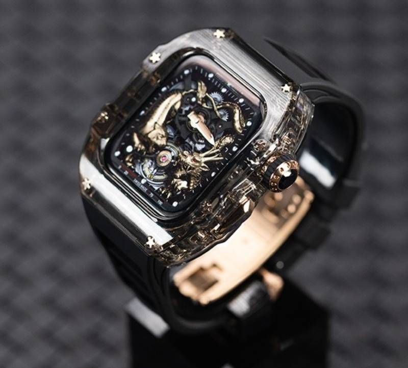 ブラックローズ AppleWatchカバーケース