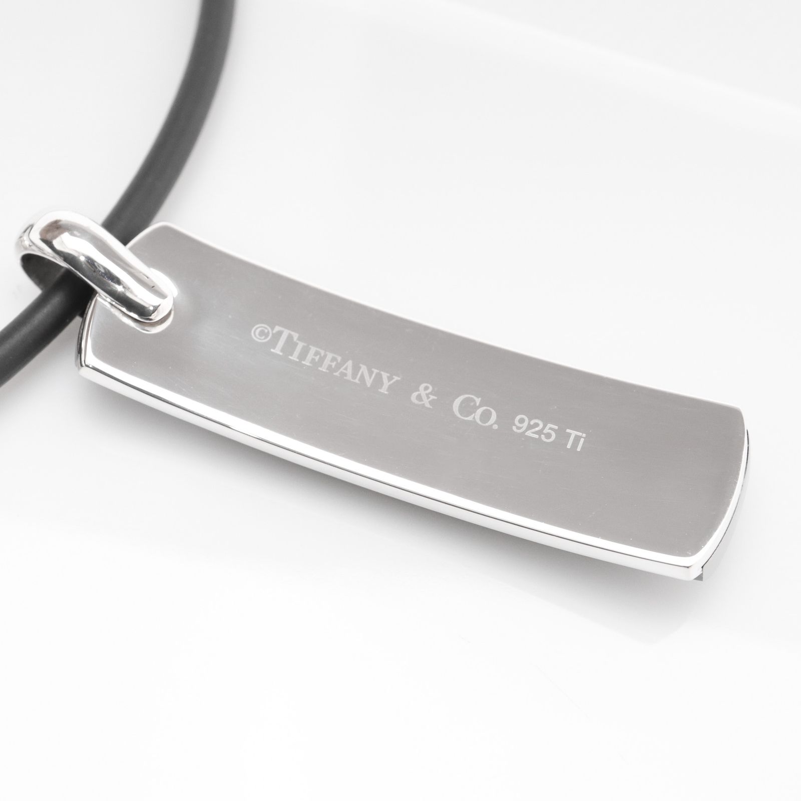 美品Tiffanyネックレス1837プレートブラックAG925 極美品✨ ティファニー ネックレス 1837 プレート ブラック AG925
