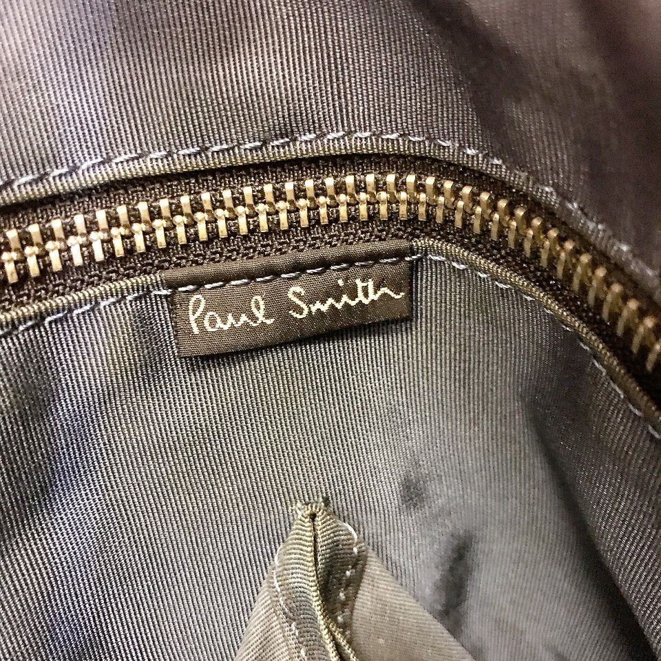 Paul Smith ショルダーバッグ ブラウン 迷彩柄 光沢