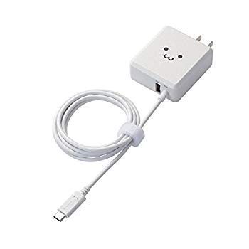 【中古】(未使用･未開封品)　エレコム USB 充電器 ACアダプター コンセント [ スマホ 対応 ] usb type c USB×1ポート 急速充電器 折畳式プラグ ホワイトフェイス MPA-ACCFW1 wyeba8q
