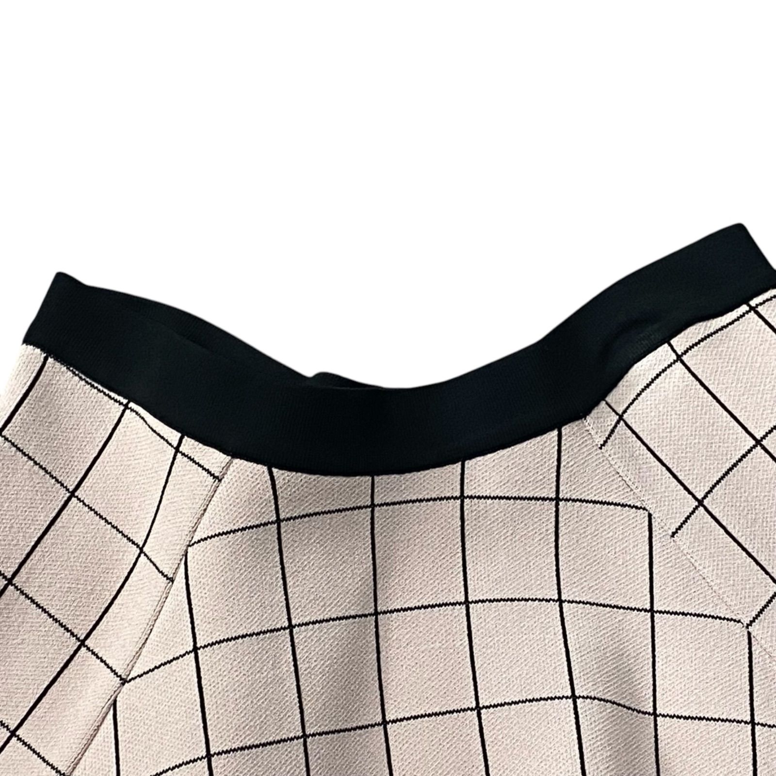 フェンディ FENDI ミニスカート フレア 格子柄 ライトピンク 38