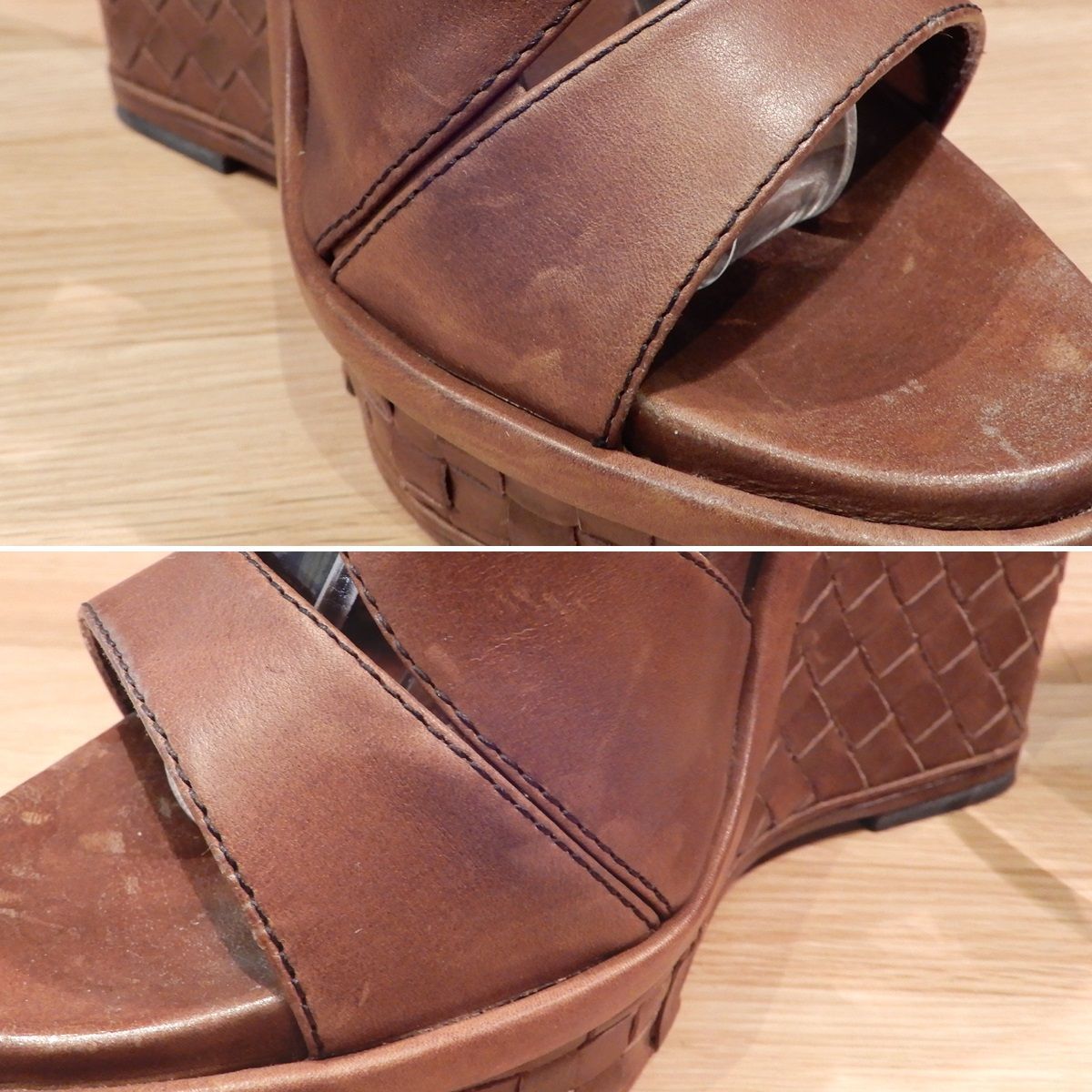 専用　ボッテガ　グラディエーター　サンダル 良品】 ボッテガヴェネタ 23.0cm ウェッジソール