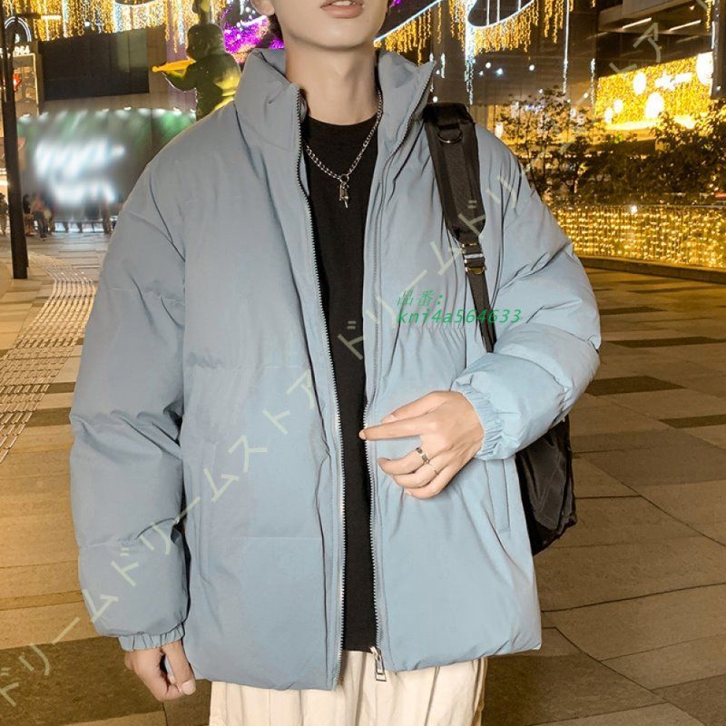 [Anzn] ダウンコート メンズ ダウンジャケット ジャケットコート フード付きカジュアル 防寒 撥水 防風 保温 大きいサイズ カジュアル 秋 冬 厚手 無地 軽量 ウ