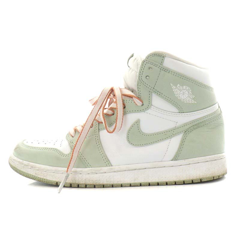 ナイキ NIKE WMNS AIR JORDAN 1 RETRO HIGH OG SEAFOAM/WHITE-HEALING ORANGE  エアジョーダン レトロ ハイ スニーカー シューズ US8 25.0cm 白 ホワイト CD0461-0 /AN38