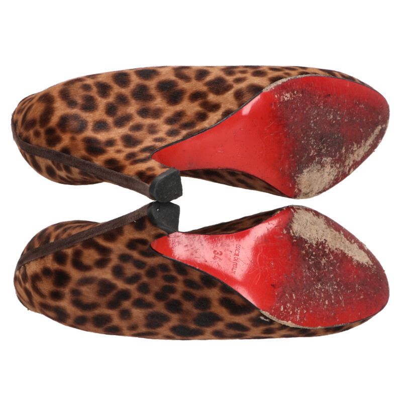 充実感 クリスチャンルブタン ハラコレザーパンプス レディース 34 好評販売中