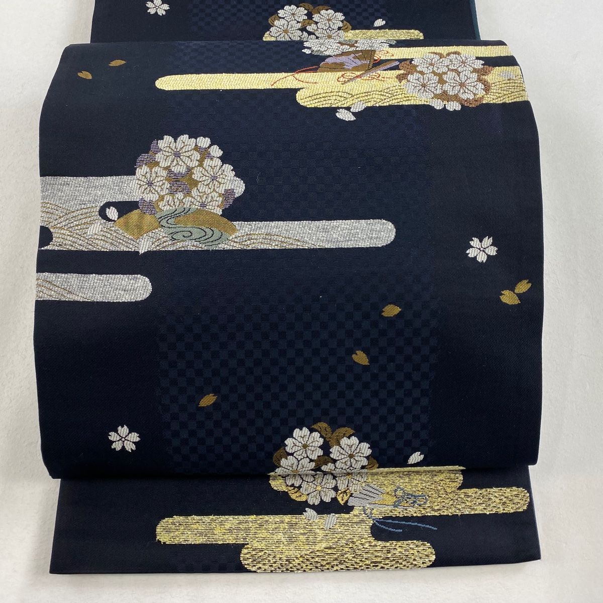 袋帯 美品 秀品 花丸文 霞 箔 黒 六通 正絹 【中古】 - メルカリ