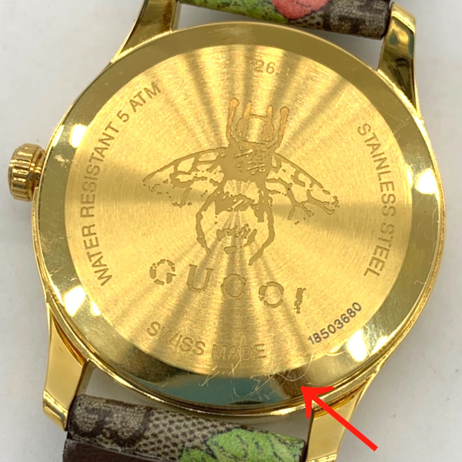 ▽【稼働品】GUCCI/グッチ Gタイムレス 126.4 クオーツ 総柄文字盤 