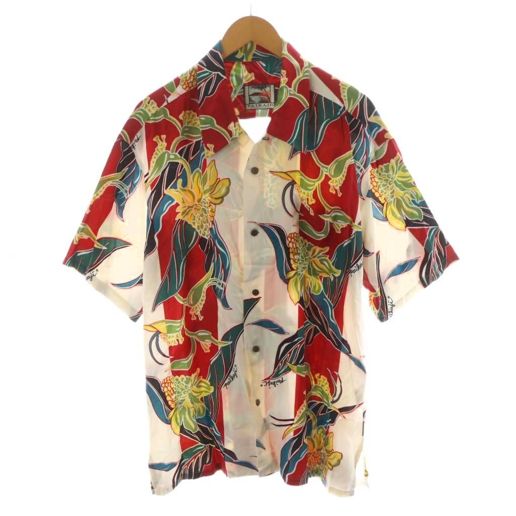 パイカジ PAIKAJI アロハシャツ 半袖 花柄 総柄 XL マルチカラー