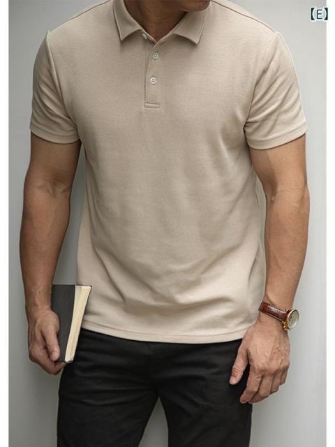 XL メンズ ファッション 服 男性用 オシャレ シンプル 大人 かっこいい 大きいサイズ ストリート 紳士服 ノー カット ワークウェア アメカジ コットン ポロシャツ 半袖 無地 ベーシック ライト 夏 WWW_KARIMZIABAT_FR