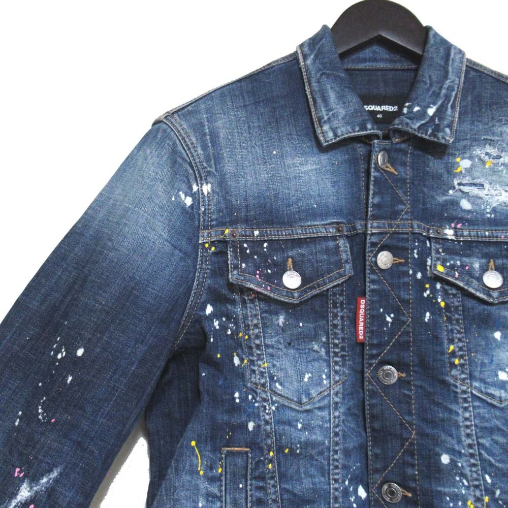 美品 23AW DSQUARED2 ディースクエアード ペイント加工 ダメージ加工