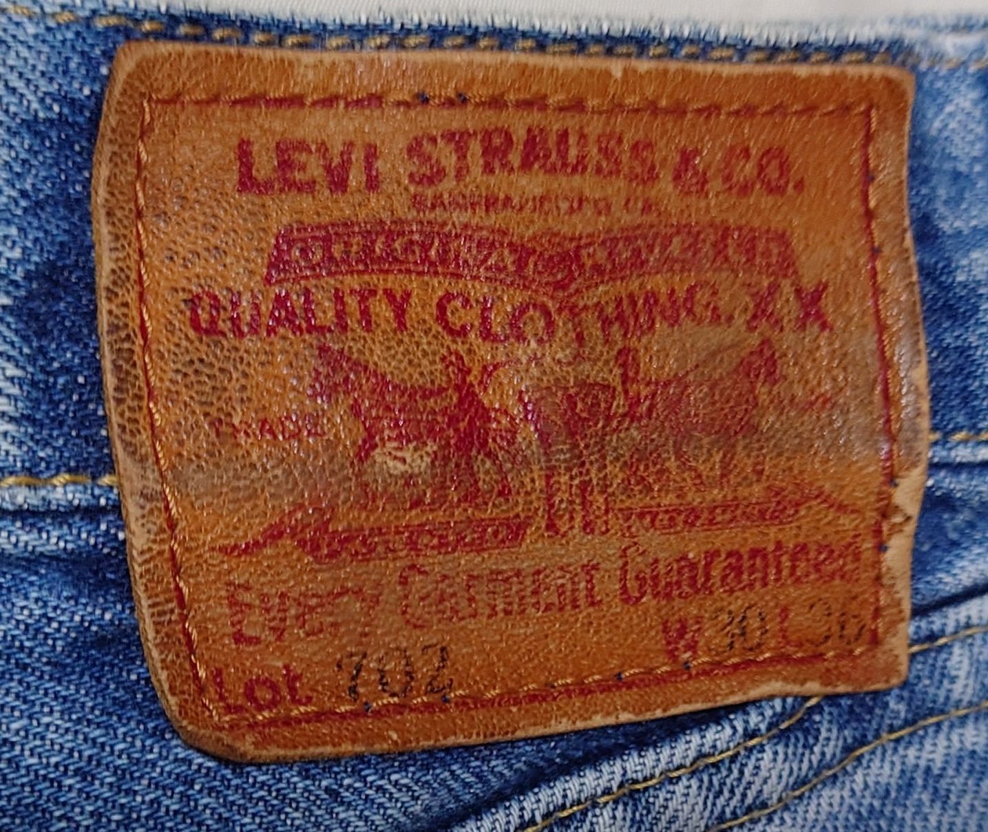 Levi's 702ｘｘ J22 W36 革パッチ　BIGE 　赤耳 Levi's 702xx J22 W36 革パッチ BIGE 赤耳 - メルカリ