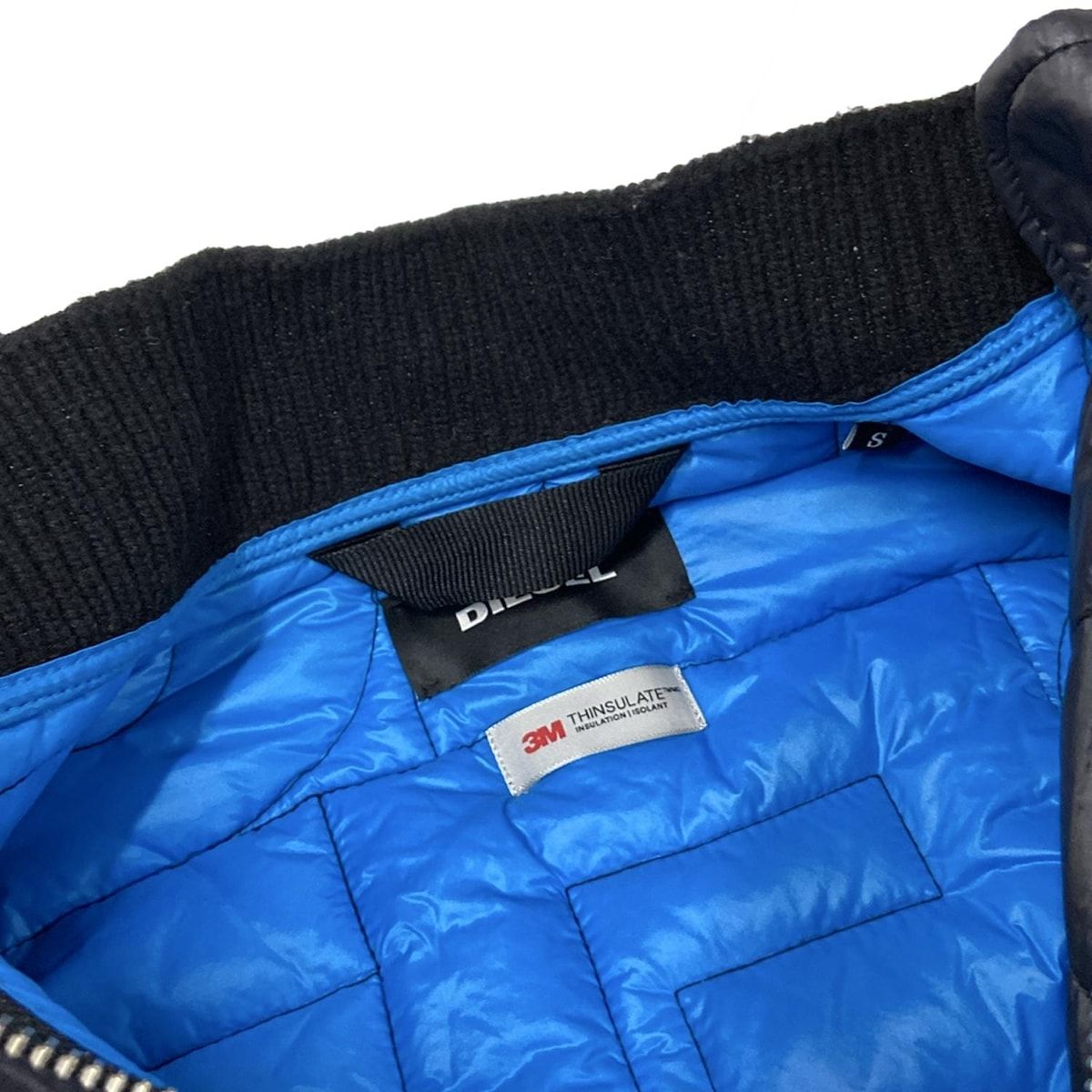 DIESEL ディーゼル ブルゾン サイズS レディース - 黒 長袖 キルティング ダメージ加工 中綿 ジップアップ 秋 冬 WWW_NOITHATQUANGTHANH_NET