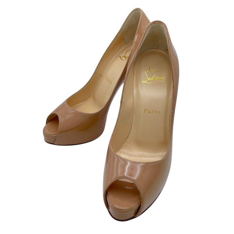クリスチャン ルブタン Christian louboutin オープントゥヒールパンプス 1150600 ベージュ レディース パンプス