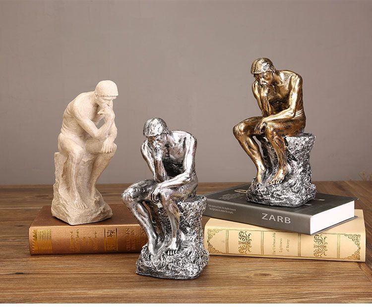 考える人 置物 オブジェ インテリア ヨーロッパ 北欧 アンティーク
