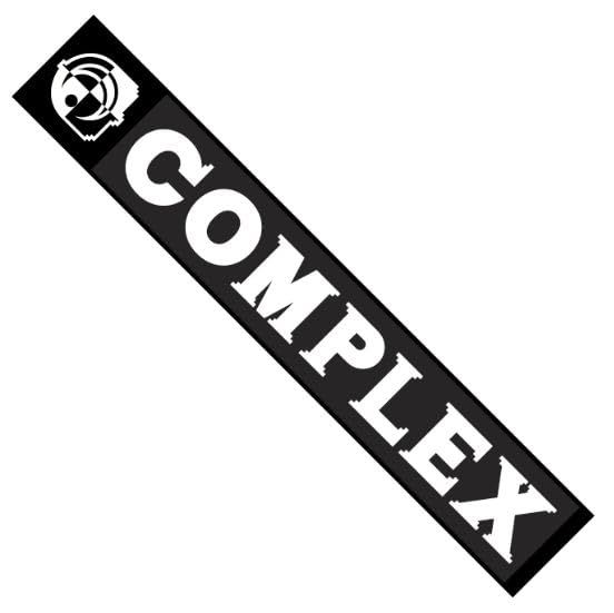 COMPLEX コンプレックス 2025 日本一心 グッズ 吉川晃司 布袋寅泰 タオル マフラータオル エンブレム 黒×白