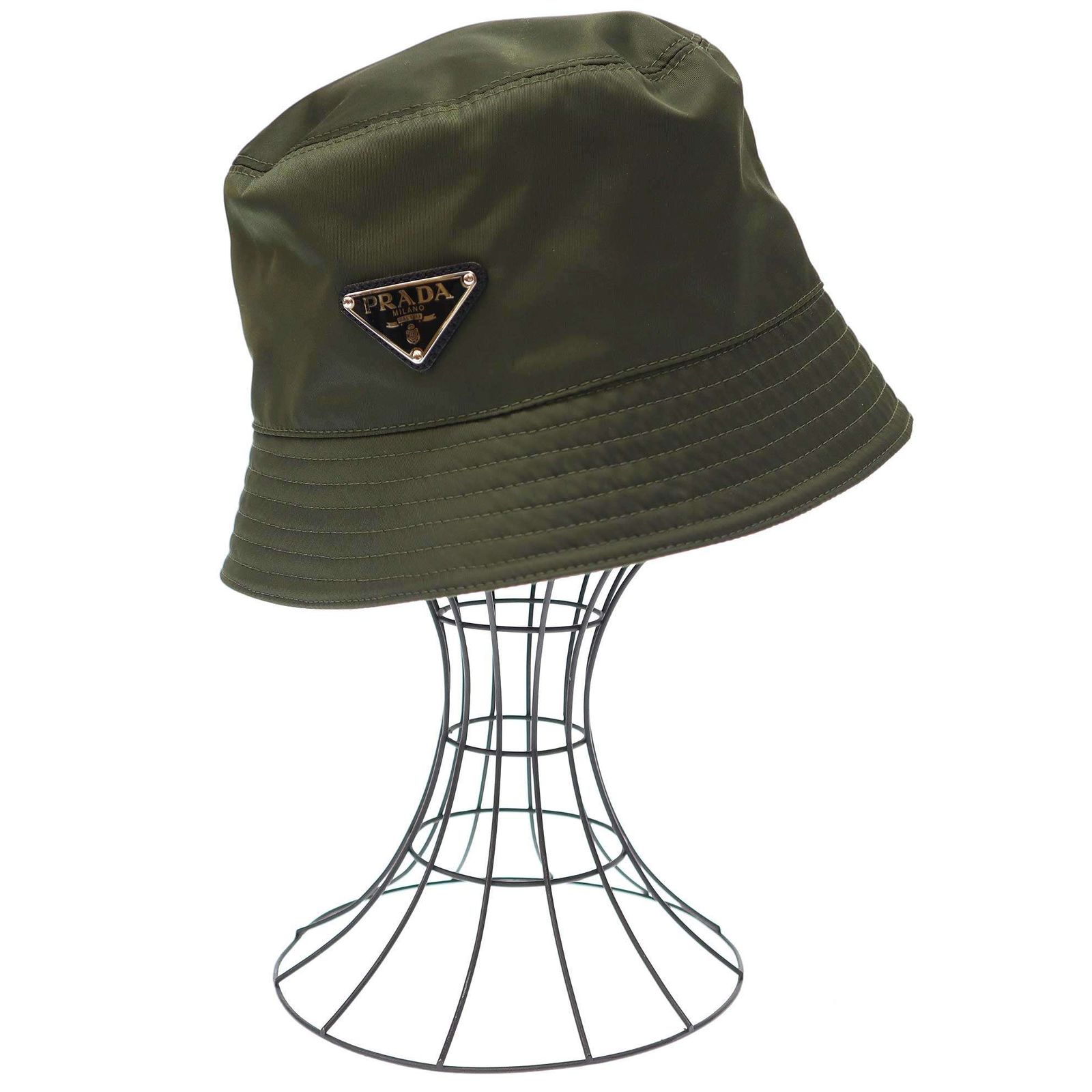 プラダ　リナイロン　バケットハット　カーキ PRADA プラダ バケットハット 2HC137 2DMI メンズ Re-Nylon