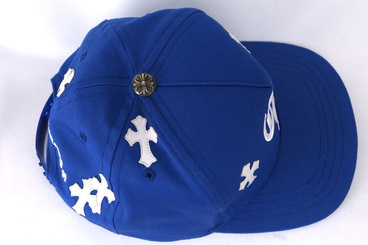 CHROME HEARTS HAT 5 PANEL CAP BSBL CBLT BLUE/WHITE クロムハーツ
