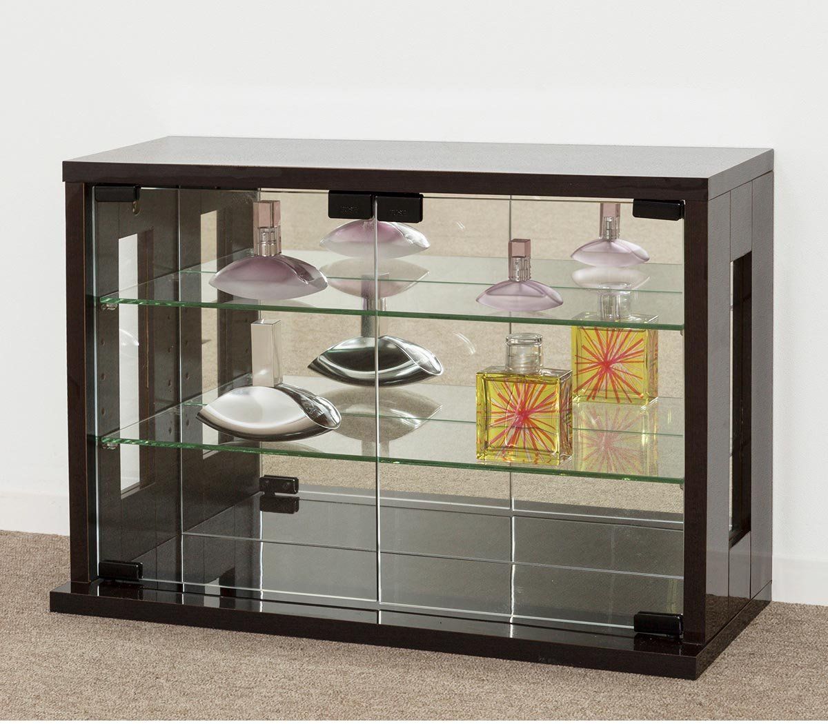 【100%本物】 ダークブラウン ディスプレイラック 幅60×高さ40cm ガラスキャビネット 卓上 ケース横型 027055 クロシオ AKU1006613 サンゴ 幅広い品揃え。