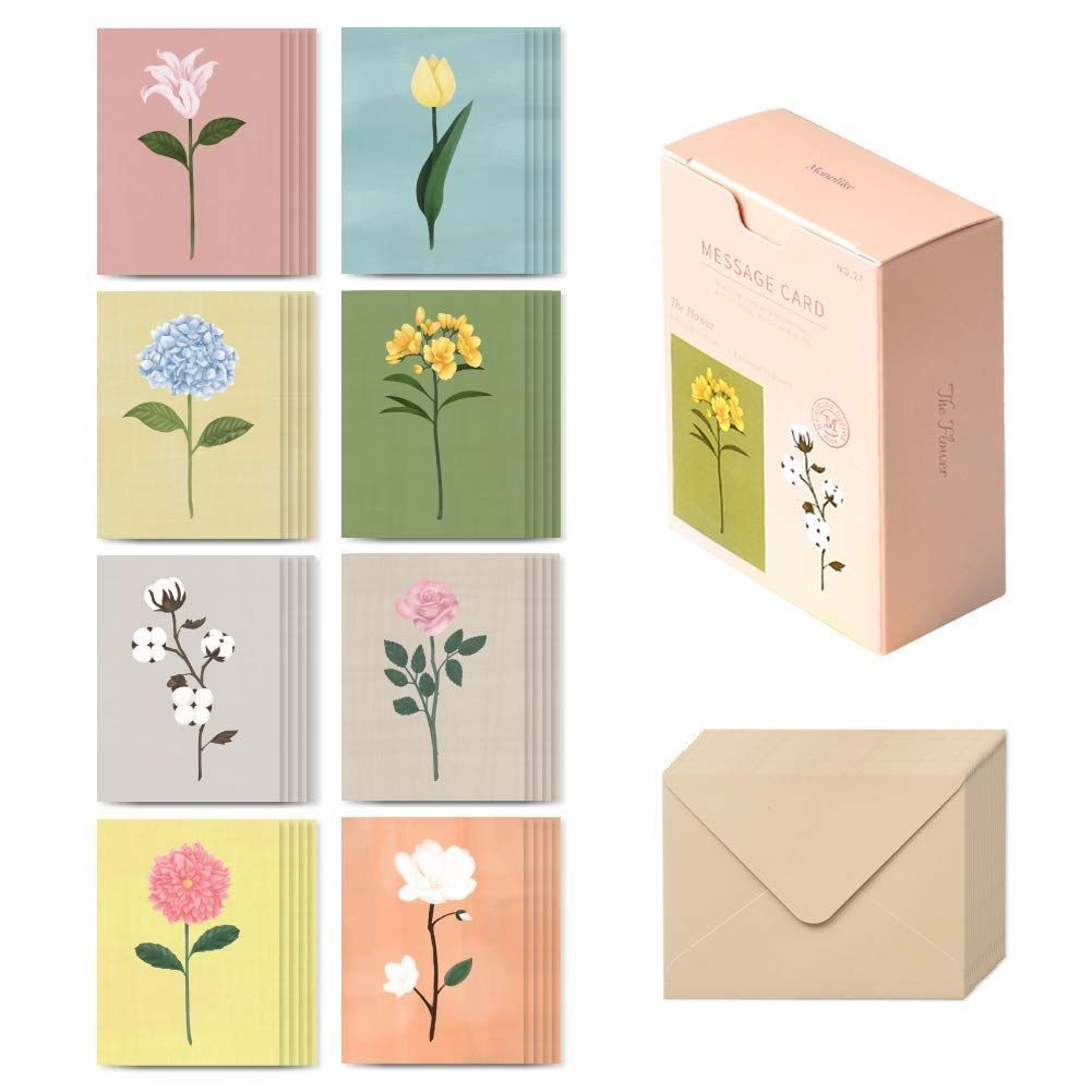 ザ フラワー Message card ミニカードリト The メッセージカード flower - モノライク 封筒 セットミニサイズデザイン文具お祝いのカード感謝カード