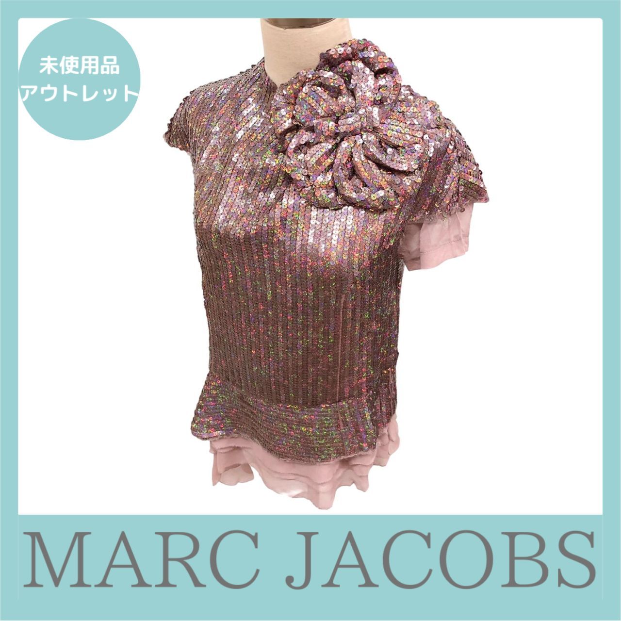 MARC JACOBS マークジェイコブス カットソー スパンコール 2 サイズ MARC JACOBS マークジェイコブス カットソー スパンコール 2 サイズ