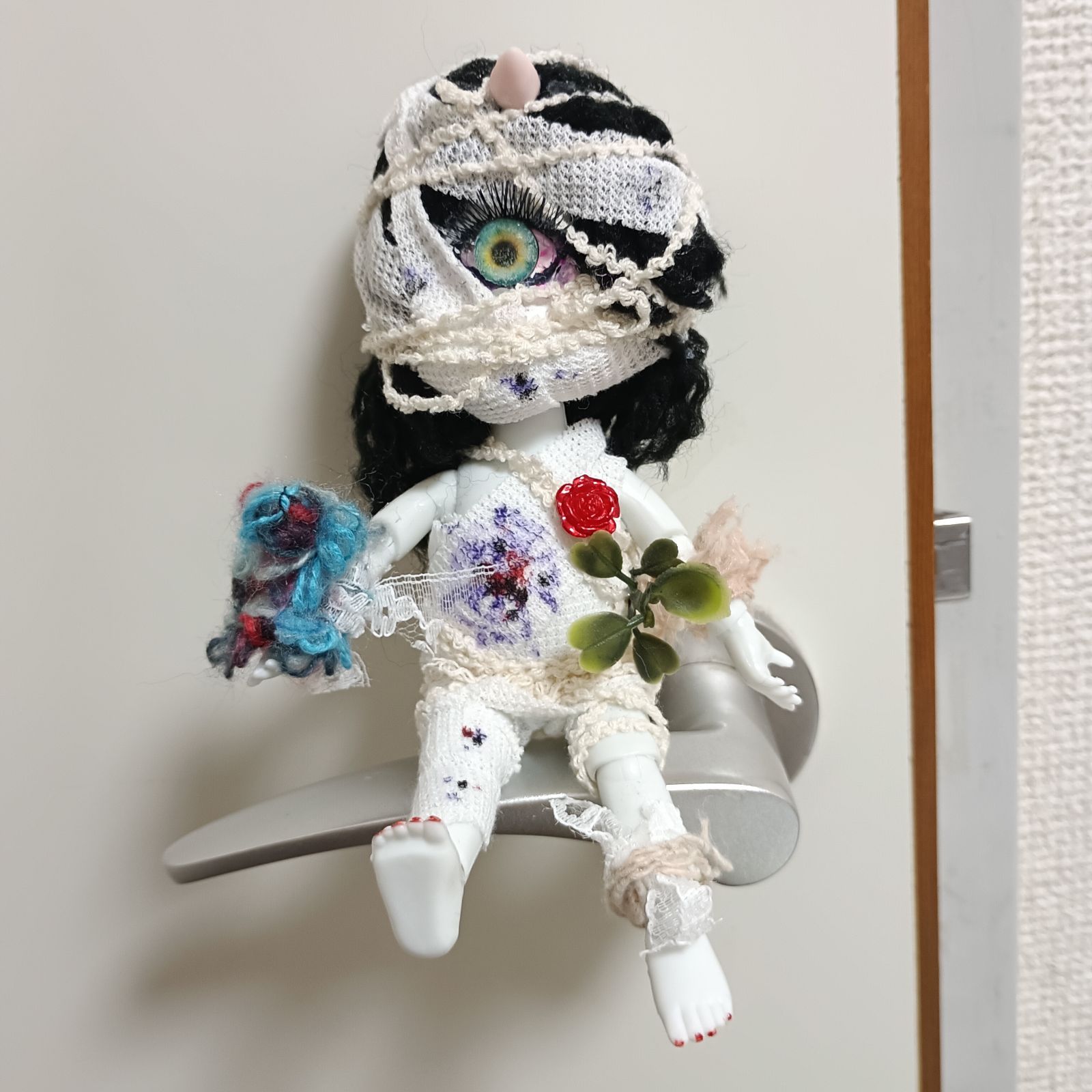 ミイラ風手作り一点物　怖くてカワイイ人形2 f39e554399063d7998de5635f5ab3b