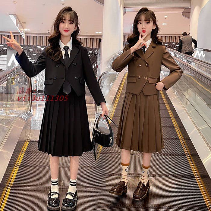 スカートスーツ 3点セット 女の子 卒業式 女子 高校生 七三五 学生服 長袖 スーツジャケット 発表会 フォーマルスーツ スカート 制服 入学式 シャツ vii3u111305