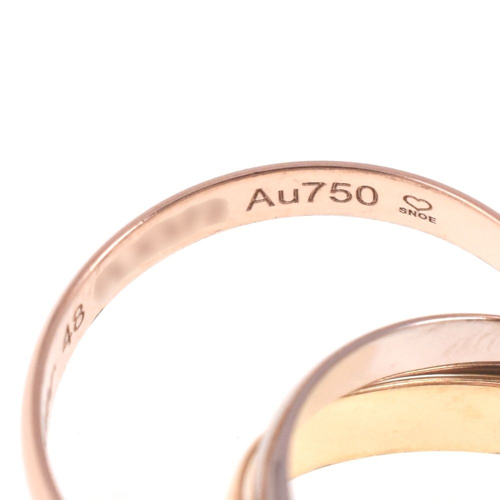 カルティエ CARTIER トリニティ 3連リング サイズ48/JP8 スリーカラ