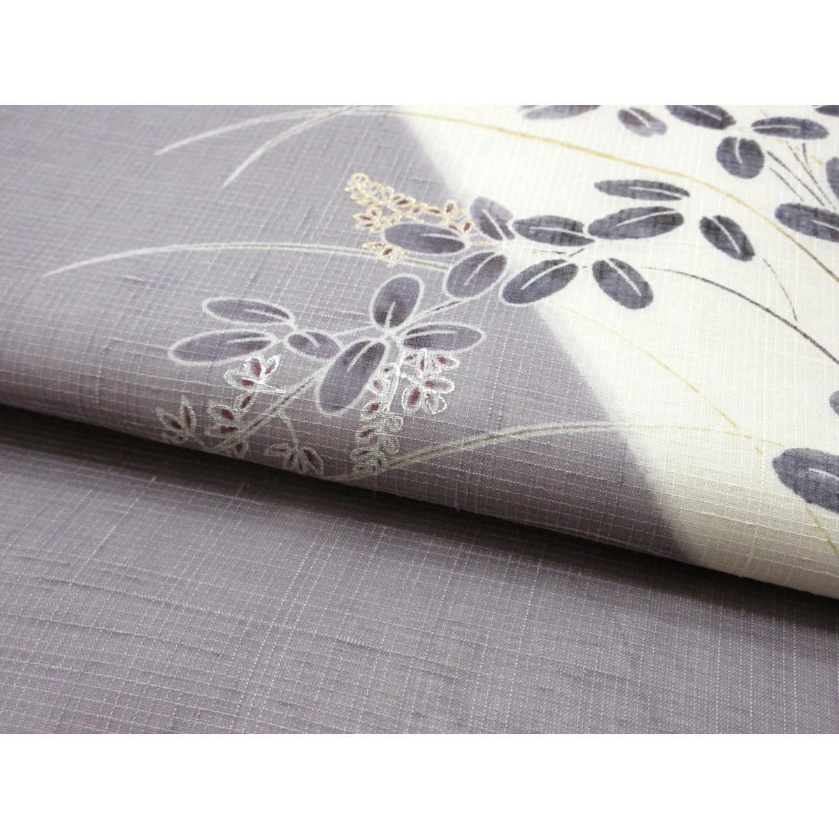 未使用品】夏袋帯 名古屋帯風仕立て 紗紬織 友禅金彩加工 - メルカリ 